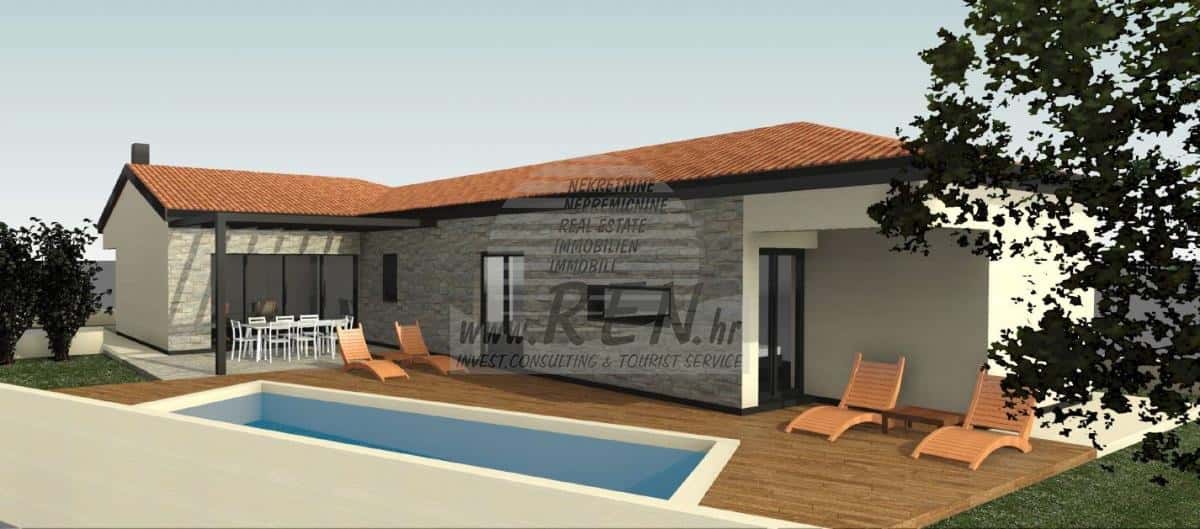 House with a swimming pool under construction near Brtonigla