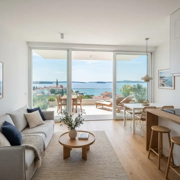 Moderne Wohnung mit Meerblick in Poreč